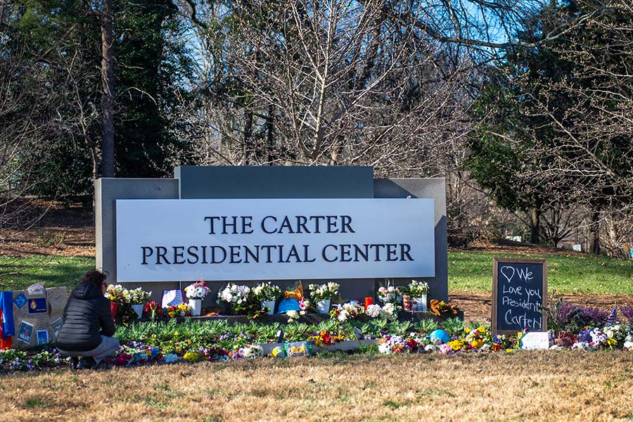 The Carter Center main entrance sign.